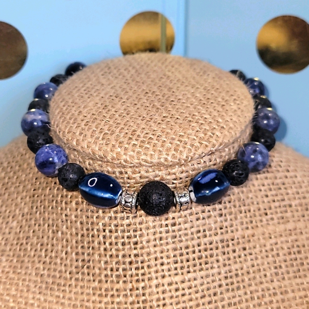 Lapis Blues Aromatherapy Bracelet